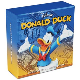 Mickey & Friends 2014: Donald Duck 1 Oz Silver Coin.  999 Proof photo