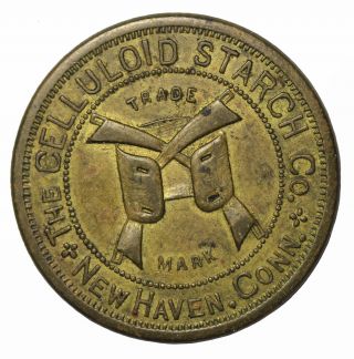 Ca.  1890 Celluloid Starch Company Haven Connecticut Merchant Token R - Nhv - 20 photo