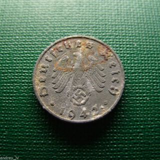 Germany,  Third Reich,  Nazi Hitler Coin,  5 Pfennig,  1942 01 photo