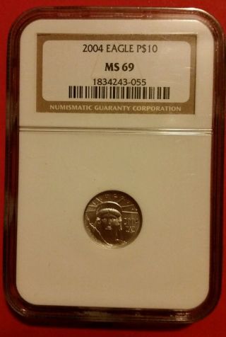 2004 Eagle P$10 Ms 69 Platinum Coin photo
