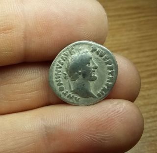 Antique Coin Silver Antoninus Pius Roman Denarius Ad 138 - 161 0139 Ca photo