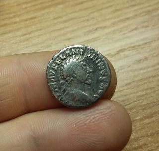 Antique Coin Silver Marcus Aurelius Roman Denarius 161 - 180 A.  D 0081 Ca photo