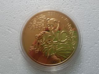 China 5oz Gold Silver Chinese Foundry 1992 Panda Coin@ 010 photo