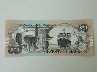 Guyana Unc Banknote 20 Dollars P27 photo