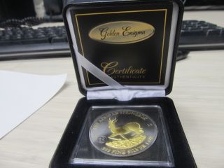 2015 1 Oz Golden Enigma Gabon Springbok.  999 Coin Ruthenium Gold photo