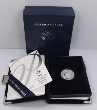 2004 American Eagle One - Tenth Ounce $10 Proof Platinum Bullion Coin Us R2 photo