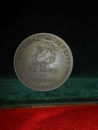 Medal Bronze,  Arsenal Alfeite 25 Years Of Work - Portugal 1947 - 1972 photo