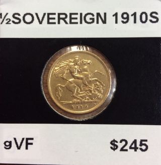 1910s 1/2 Sovereign Gvf photo