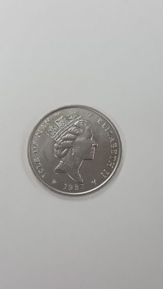 1987 Isle Of Man Platinum Noble Coin 1 Ounce Platinum One Noble photo