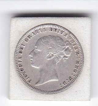 1878 Queen Victoria Sixpence (6d) Sterling Silver British Coin photo