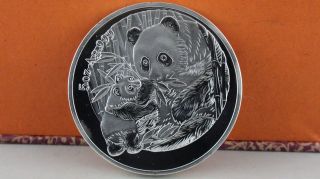 2005 China 5oz Alloy With Silver Chinese Panda Coin With Plastic Box Cqn012 photo