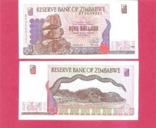Zimbabwe P5b - $5 - 1997 Uncirculated photo