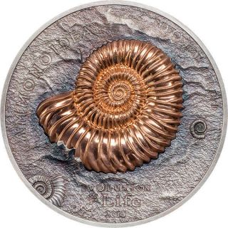 Mongolia 2015 500 Togrog Evolution Of Life Ammonite 1oz High Relief Silver Coin photo