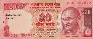India 20 Rs Rajan 2015 R Inset Paper Money Currency Note Uncirculated photo