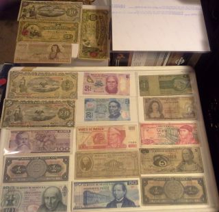 Mexico Pesos Paper Money From The 1800 ' S To 1900 ' S photo