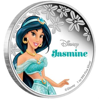 2015 Niue Silver $2 - Disney Characters - Jasmine - Pf70 Uc Er - Ngc Coin - Rare photo