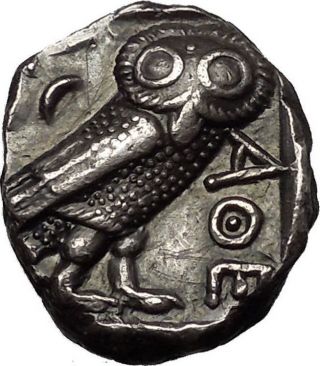 Athens In Attica Greece 393bc Ancient Tetradrachm Large Silver Greek Coin I53100 photo
