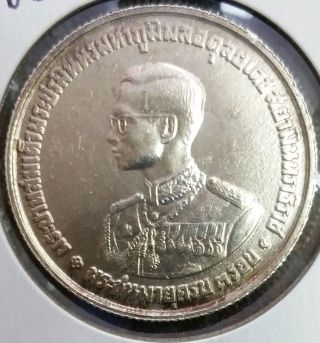1963 Thailand 20 Baht Rama Ix 36th Birthday Commemorative Silver Coin photo