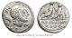 Saturn / Quaestors On Bench Ancient Roman Silver Denarius Coin 100bc Calpurnia 5 Coins: Ancient photo 1