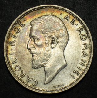 Romania Silver Coin 2 Lei 1914 Km 43 (a6) photo