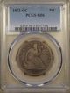 1872 - Cc Liberty Seated Half Dollar Pcgs G6 Coin Half Dollars photo 2
