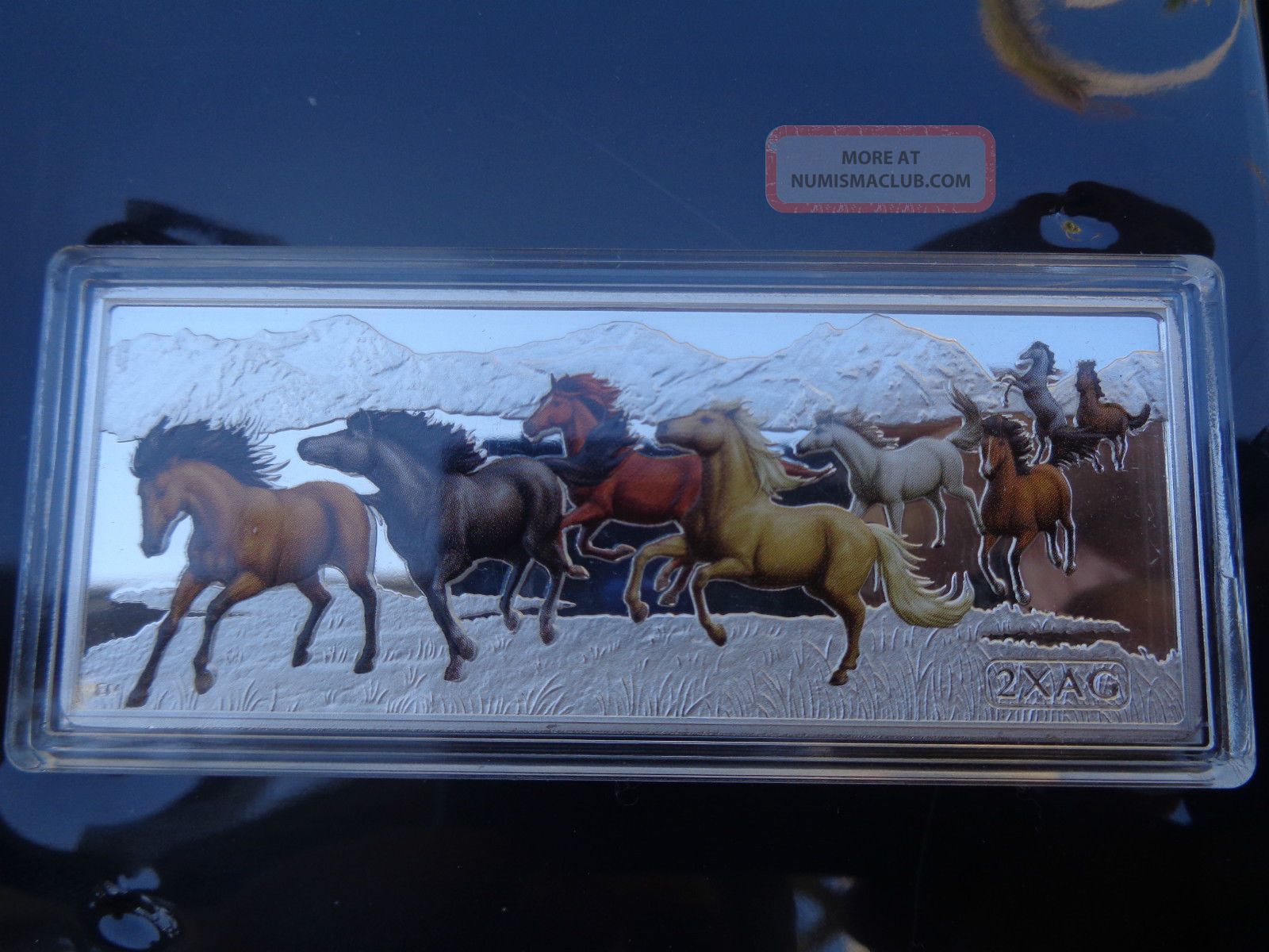 Xag Eight Horses Of Good Fortune 2oz.  999 Silver Coin :576 Of1k - Float Case Australia photo