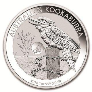 2016 Australia Kookaburra (monkey Privy) Silver Coin Bu 1oz.  999 photo
