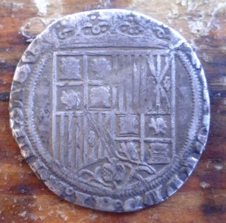 Silver One Real Fernado An Isabel Catolik Kings 1474 - 1504 Burgos photo