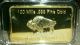 (qty1) 1 Oz Fine Gold Bullion Bar 100 Mills.  999 Pure 24k American Buffalo Bison Gold photo 1