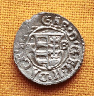 Medieval Transylvanian Coin - Bethlen Gabor Silver Denar 1621.  Unc photo