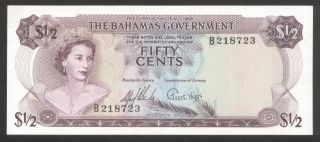 Bahamas,  Banknote,  1/2 Dollar 1965,  Pick 17 A,  Aun/unc photo