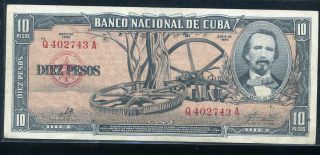 Caribbean Habana Bank Note 10 Pesos Signed Che Guevara Bank President photo