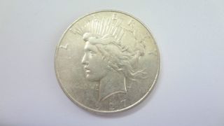 1927 - Micro,  D - Better Date - Silver Peace Dollar.  - 90 Silver -. photo