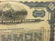 Framed Vintage $100 Stock Certificate,  Western Maryland Railway Company,  1952 Transportation photo 8