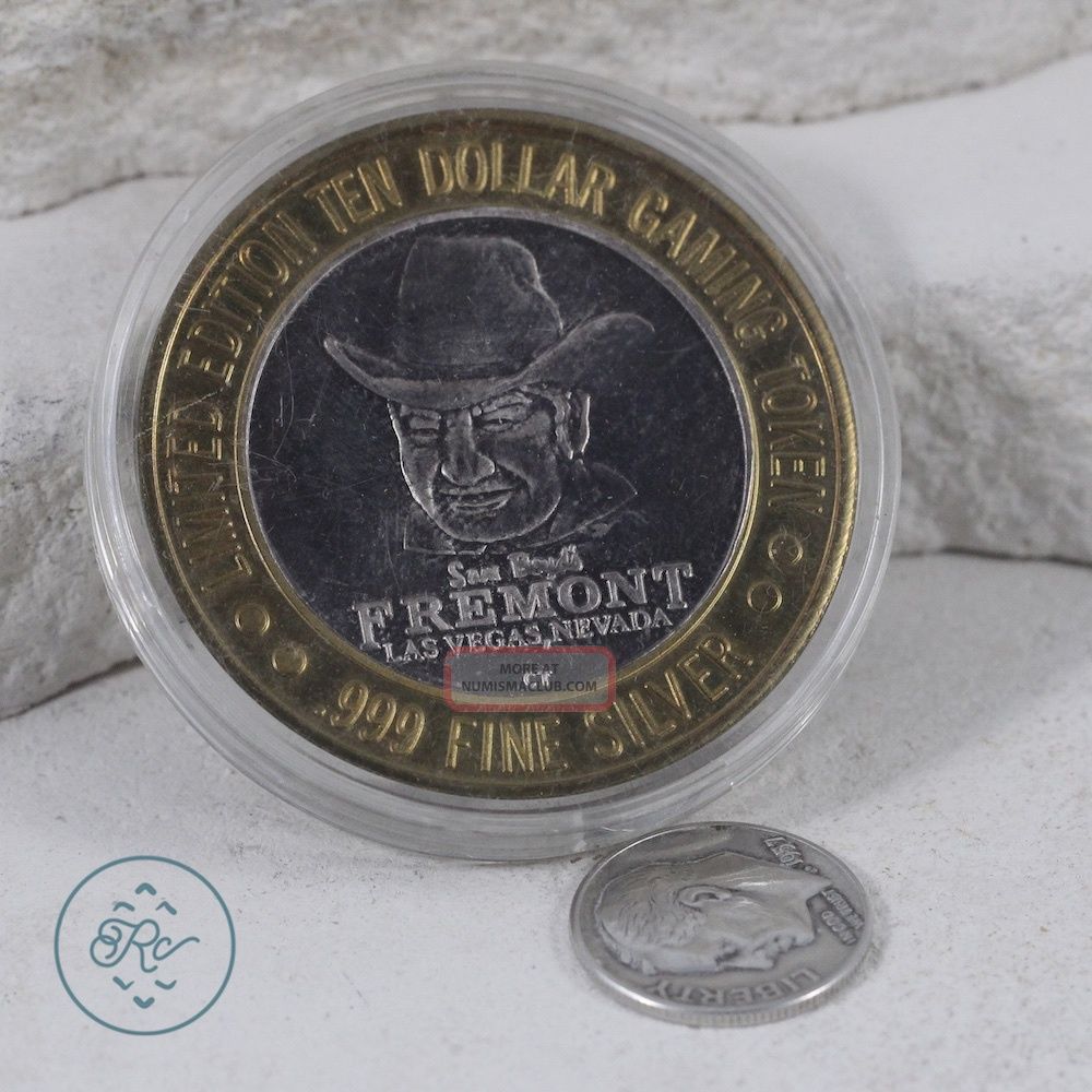 999 Fine Sterling Silver Las Vegas Fremont Casino Bullion 36g Round