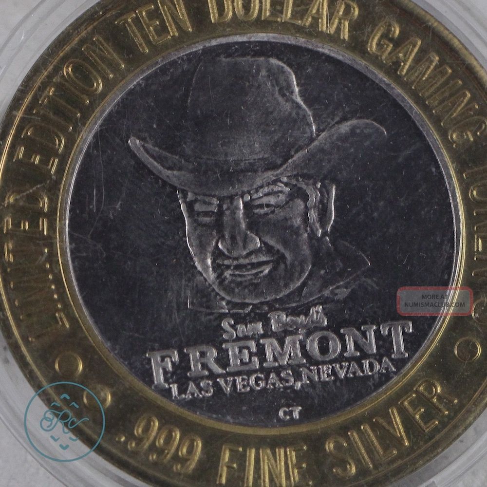 999 Fine Sterling Silver Las Vegas Fremont Casino Bullion 36g Round