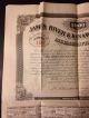 James River Kanawha Canal Co 1870 Stock Certificate $1000 Mortgage Munford Va Wv Transportation photo 1