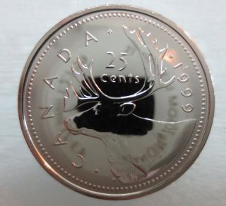 1999 Canada 25 Cents Proof - Like Coin - A photo