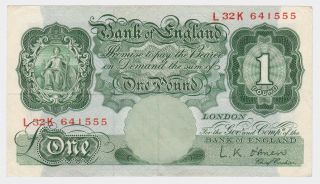 Old English £1 One Pound Banknote / Note - Bank Of England photo