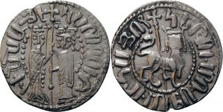 Ar21: Medieval:crusaders Cilician Armenia - Hetoum - 1226 - 1270 Silver Hammered Coin photo