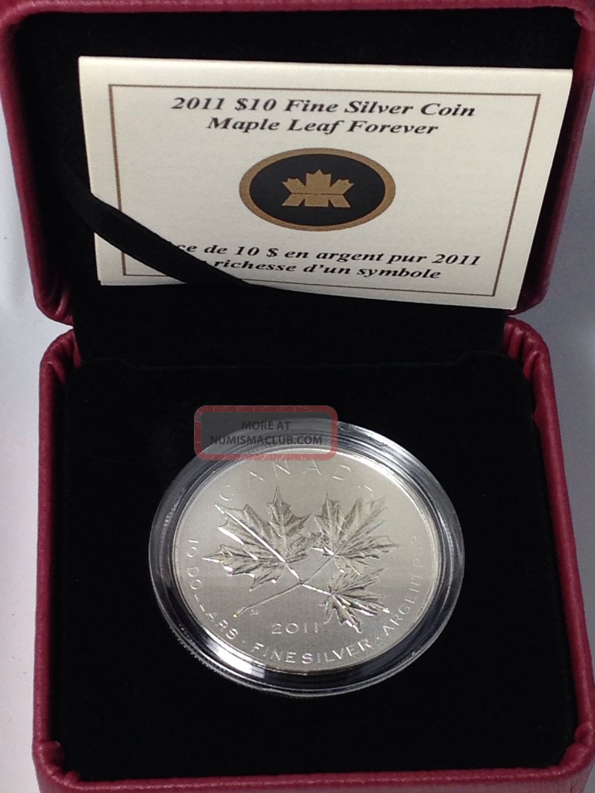 2011 Maple Leaf Forever 1/2 Oz Silver Complete Ogp Box,  Numbered Papers Gem Bu Coins: Canada photo