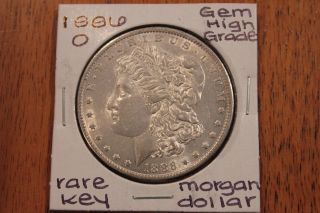 1886 - O Rare Key Gem Morgan Silver Dollar photo