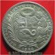 Peru 1924/824 Overdate Variety 1 Sol Silver Better Grade Philadelphia C 2 South America photo 1