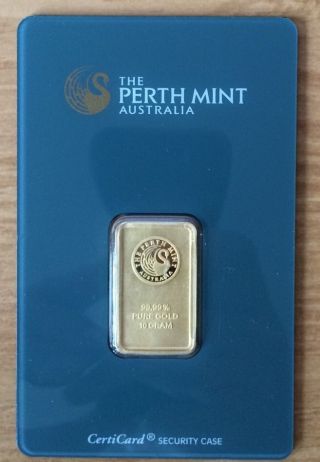 10 Gram Perth Gold Bar - In Assay Card photo