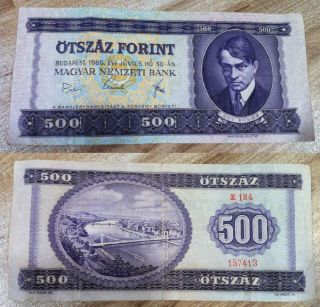 Hungary 500 Forint 1969 Pick 172 A Look Pictures photo