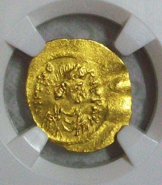 Nd (ad 582 - 602) Maurice Tiberius Gold Av Tremissis Ngc About Unc photo