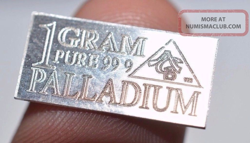 Acb Palladium 99.  9 Pure 1 Gram Precious Metal Acb Very Rare Bullion Bullion photo