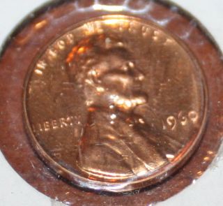 1960 Small Date Lincoln Cent - Gem - Red photo