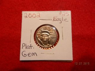 2002 Platinum $25 Eagle (1/4 Ounce) Gem photo