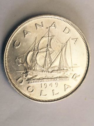 1949 Canadian Silver Dollar Uncirculated - Awesome photo